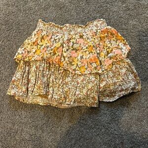 American Eagle Outfitters Floral Skort - Orange and Yellow